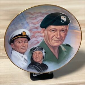 1983 Hackett American John Wayne Military Vintage Decorative Plate